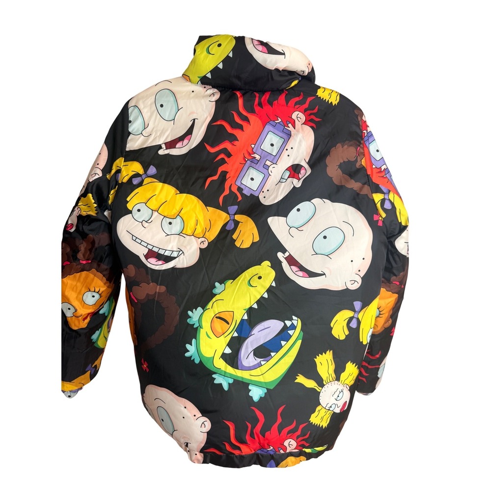 Members Only Rugrats Reversible Puffer Jacket Mens Med White Nickelodeon 90s - Picture 5 of 11